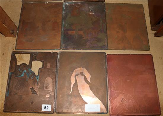 8 copper printing panels(-)